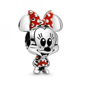 Charm Minnie Mouse Vestido Rojo de Disney en Plata S925