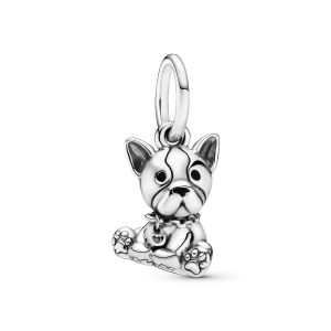 Charm Pandora Bulldog Frances Perro Mascota Plata S925 Original