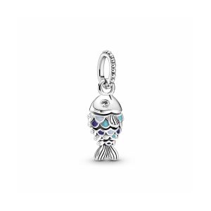 Charm Pandora Pez de Escamas Azules Plata S925 Original