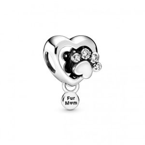 Charm Pandora Huella Mascota Corazón Perro Plata S925 Original
