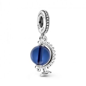 Charm Pandora Globo Terráqueo Azul Mundo Viaje Plata S925 Original