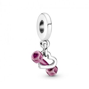 Charm Pandora Mancuerna Corazón Love Gym Fitness Plata S925 Original