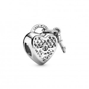 Charm Pandora Candado Y Corazón Amor Love You Plata S925 Original