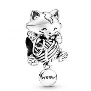 Charm Pandora Gato Bola De Hilo Mascota Gatita Plata S925 Original
