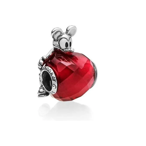 Charm Pandora Mickey Mouse Corazón Rojo de Disney Plata S925 Original