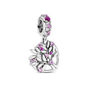 Charm Pandora Árbol De Familia Genealógico Corazón Rosa Plata S925