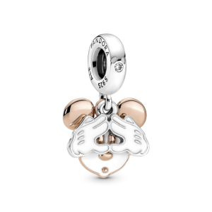 Charm Pandora Mickey Mouse Disney Dos Tonos Oro Rosa y Plata