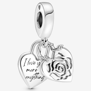 Charm Pandora Rosa Te Amo Mas Qué a Nada Plata S925 Original