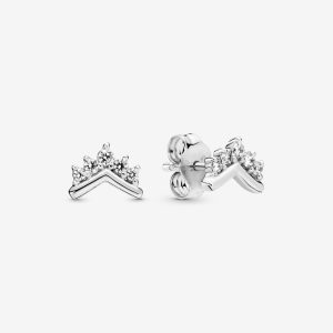 Aretes Pandora Corona Tiara En Plata S925