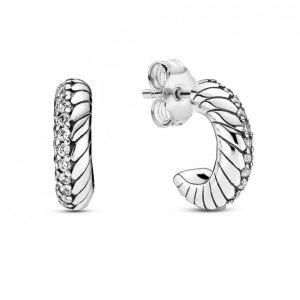 Aretes Pandora Pendientes Aro Cadena De Serpiente En Plata S925