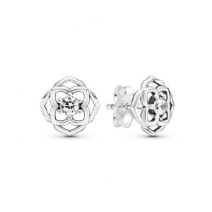 Aretes Pandora Pendientes Pétalos De Rosa En Plata S925