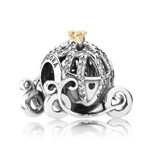 Charm Pandora Carruaje de Cenicienta Disney Dos Tonos Plata y Oro
