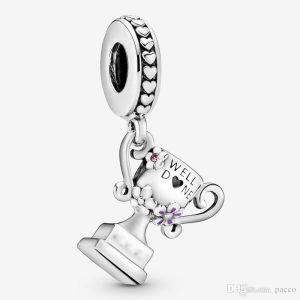 Charm Pandora Trofeo Logro Buen Trabajo #1 Plata S925 Original