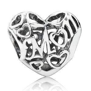 Charm Pandora Mamá Madre Corazón Calado Plata S925 Original