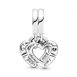 Charm Pandora Corazón Doble Sisters Hermanas Plata S925 Original