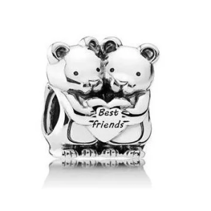 Charm Pandora Mejores Amigos Osos Amistad Plata S925 Original