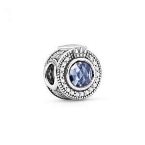 Charm Pandora Corona O Resplandeciente Azul Plata S925 Original