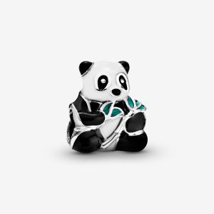 Charm Pandora Oso Panda Bambu Plata S925 Original