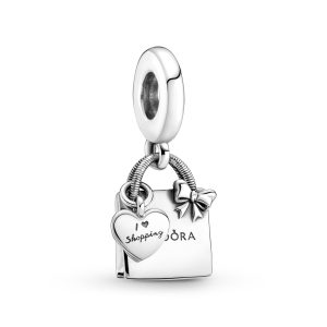 Charm Pandora Bolso Bolsa De Compras Plata S925 Original