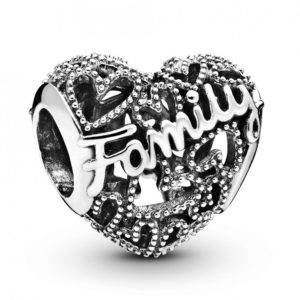 Charm Pandora Corazón Familia Calado Familiar Plata S925 Original