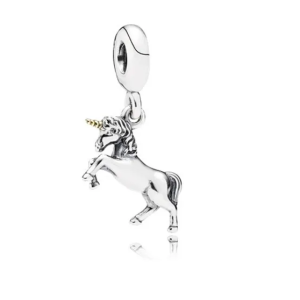 Charm Pandora Unicornio Dos Tonos Dorado Oro y Plata S925 Original