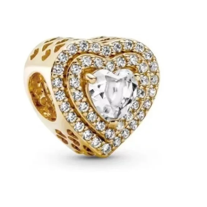 Charm Pandora Shine Corazón Circonitas Amor Oro Dorado Original