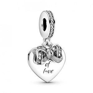 Charm Pandora Corazón El Regalo Del Amor Moño Plata S925 Original
