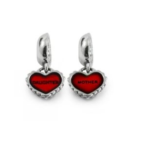 Charm Pandora Madre E Hija Corazón Doble Dividido Plata S925 Original