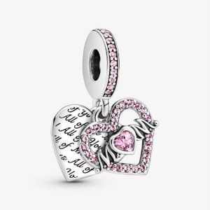 Charm Pandora Corazón Te Amo Mamá Madre Plata S925 Original