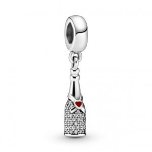 Charm Pandora Champagne Boda Aniversario Plata S925 Original