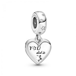 Charm Pandora Lo Lograste Estrellas Y Corazón Plata S925 Original