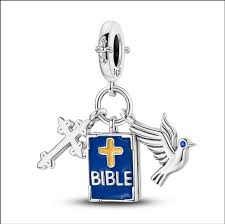 Charm Pandora Santa Biblia Fe Religioso Plata S925 Original
