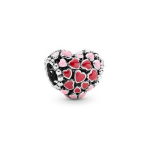 Charm Pandora Explosión De Amor Corazón Rojo Y Rosa Plata S925 Original