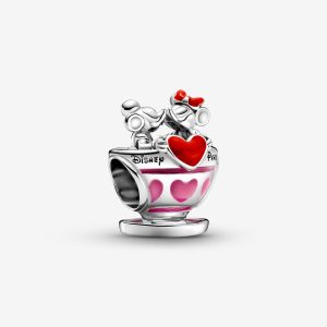 Charm Pandora Minnie Y Mickey Mouse Taza De Te Amor Disney Land Plata S925 Original