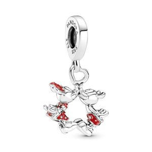 Charm Pandora Mickey Minnie Mouse Besos Amor de Disney Plata S925 Original
