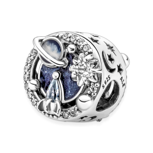 Charm Pandora Viaje Galaxia Luna y Estrellas Plata S925 Original