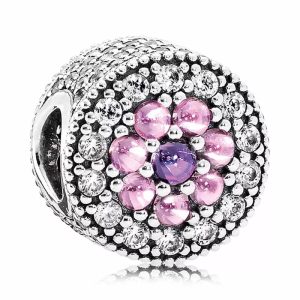 Charm Pandora Flor Deslumbrante Rosa Brillante en Plata S925 Original