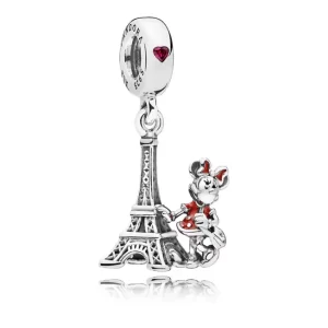 Charm Pandora Disneyland Paris Minnie Mouse Torre Eiffel Plata Original