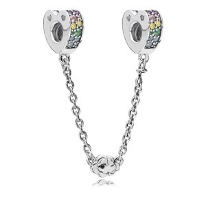 Cadena de Seguridad Pandora Corazón Encantado Plata S925 Original