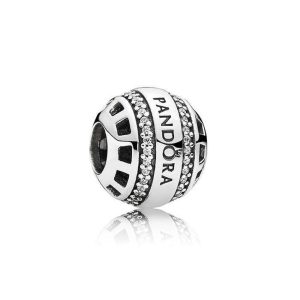 Charm Pandora Para Siempre Redondo Logo Separador Plata Original