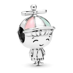 Charm Niño Con Movimiento Hijo Familia Bebe Fabricado En Plata 925