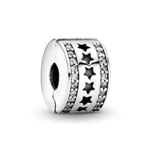 Charm Clip Pandora Estrellas Fila Plata S925 Original