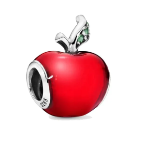 Charm Manzana Roja De Blancanieves Fabricado En Plata 925