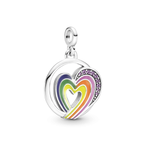 Charm Pandora Me Corazón De Arcoíris Plata S925 Original