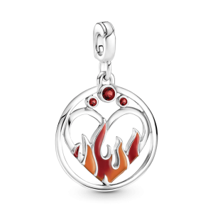 Charm Pandora Me Corazón Fuego Interior Medallón Plata S925 Original