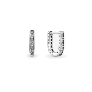 Aretes Pandora Pendientes De Aro Forma De U Plata S925 Original