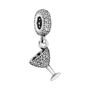 Charm Pandora Colgante Copa de Cóctel de Pavé Original