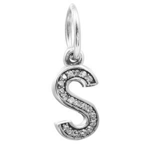 Charm Pandora Letra S Alfabeto Colgante Plata S925 Original