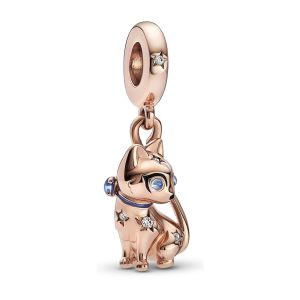 Charm Pandora Rose Gato Mascota Brillante Oro Rosa