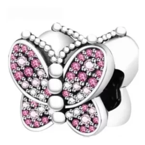 Charm Pandora Mariposa Morada Con Circonitas Plata S925 Original